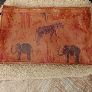 Used - Safari Print Clutch